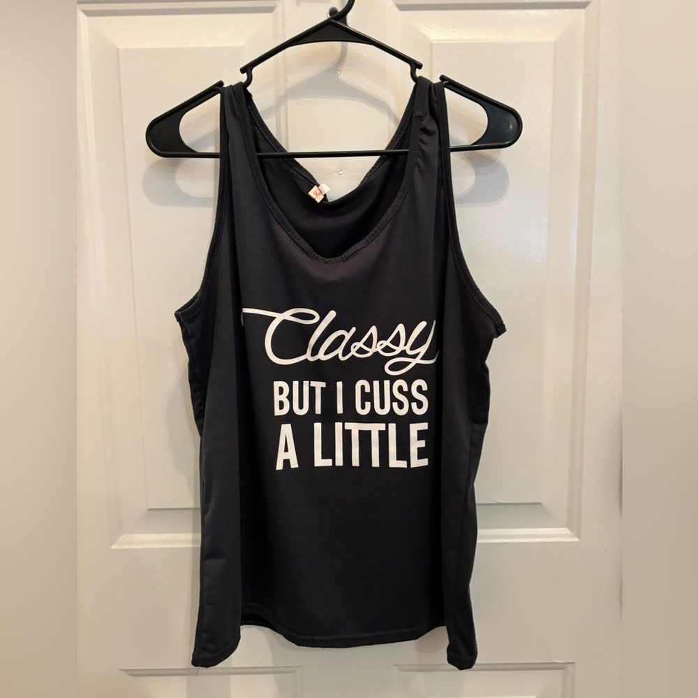 Charcoal gray tank top